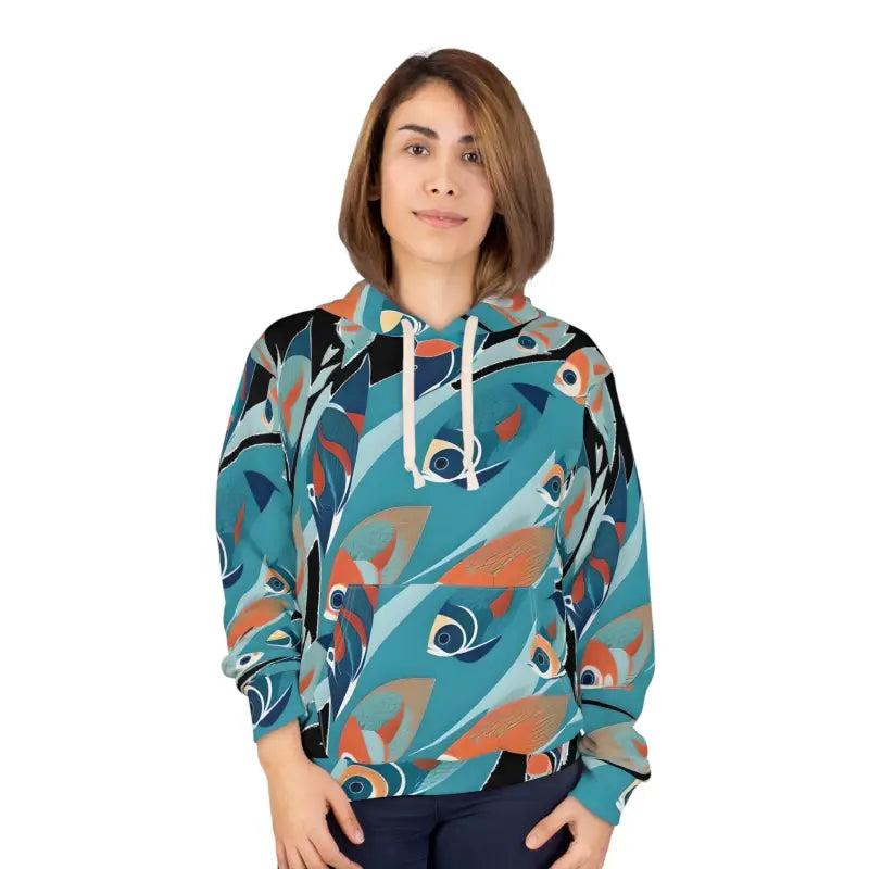 Dive Into Style with our Colorful Fish Unisex Pullover Hoodie - All Over Prints