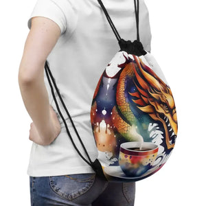 Drawstring Bag Paint Splashes Coffee Cup Holder Bold Style Dipaliz - one Size - Backpacks