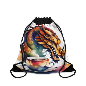 Drawstring Bag Paint Splashes Coffee Cup Holder Bold Style Dipaliz - one Size - Backpacks