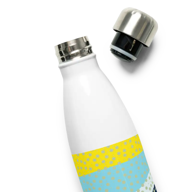 Stand out with the Stainless Steel Yellow Wavy Water Bottle - Bottles