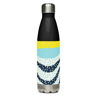 Stand out with the Stainless Steel Yellow Wavy Water Bottle - Bottles