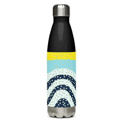 Stand out with the Stainless Steel Yellow Wavy Water Bottle - Bottles