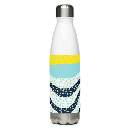 Stand out with the Stainless Steel Yellow Wavy Water Bottle - Bottles