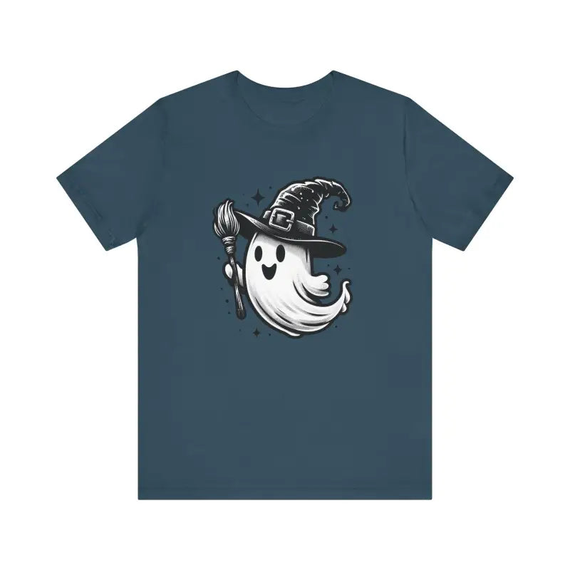 Spook-tacular Ghost Broomstick Unisex Jersey Short Sleeve Tee - T-shirt