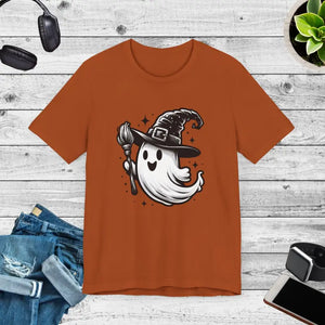 Ghost Tee Spook-tacular Unisex Jersey Halloween Broomstick - Dipaliz - T-shirts