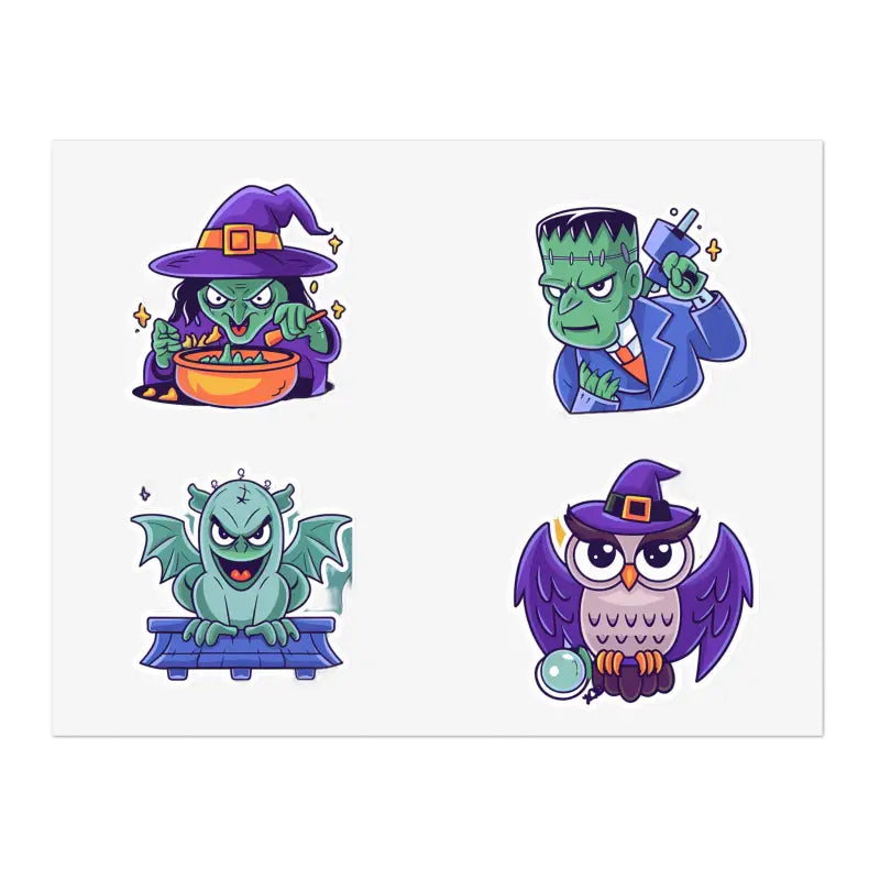 Halloween Magic with Spellbinding Sticker Sheets - 11’’ × 8.5’’ / White / Die-cut Paper Products