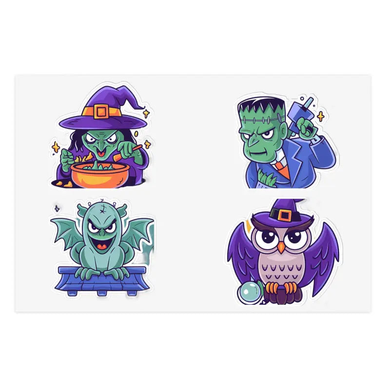 Halloween Magic with Spellbinding Sticker Sheets - 6’’ × 4’’ / White / Die-cut Paper Products