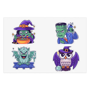 Halloween Sticker Sheets - Water-resistant Vinyl - Dipaliz - 6’’ × 4’’ / Transparent / Die-cut - Decorative Stickers