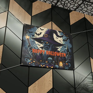 Halloween Matte Banner - Spooky 15oz Block-out Scrim - Dipaliz - 48’’ x 36’’ (horizontal) - Banners