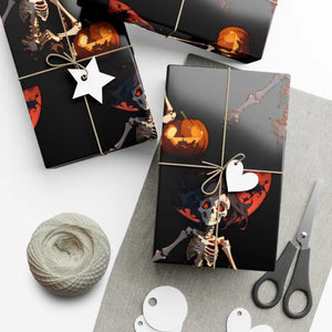 Scary Pumpkin Gift Wrap Papers Bold Fashion Style - Dipaliz - 30’’ x 72’’ / Satin - Wrapping Paper