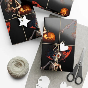 Scary Pumpkin Gift Wrap Papers Bold Fashion Style - Dipaliz - 30’’ x 144’’ / Satin - Wrapping Paper