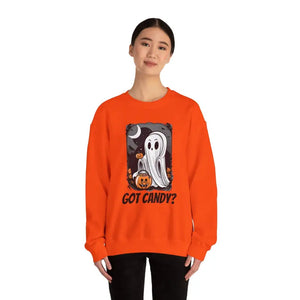 Spooky Candy Ghost Unisex Heavy Sweatshirt - Dipaliz - Sweatshirts