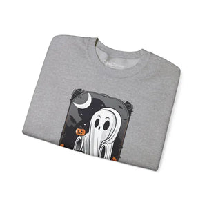 Spooky Candy Ghost Unisex Heavy Sweatshirt - Dipaliz - Sweatshirts
