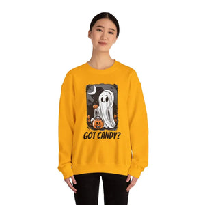 Spooky Candy Ghost Unisex Heavy Sweatshirt - Dipaliz - Sweatshirts