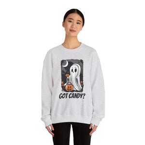 Spooky Candy Ghost Unisex Heavy Sweatshirt - Dipaliz - Sweatshirts