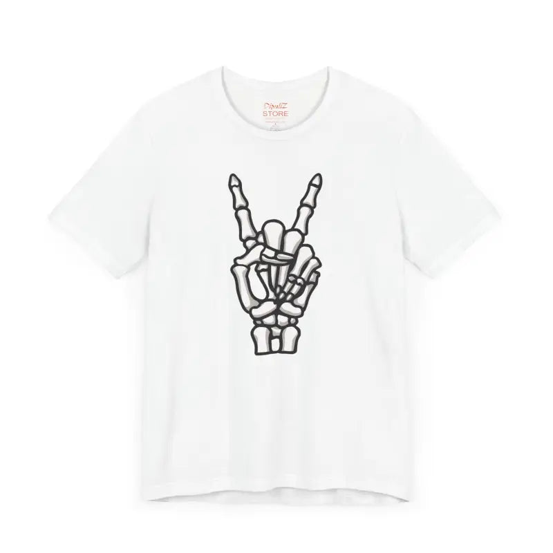 Spooky Chic Skeleton Peace Tee for the Bold and Brave - T-shirt