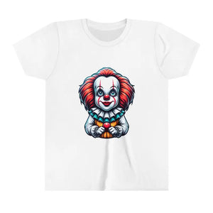 Youth Short Sleeve Tee - Spooky Clown Design - Dipaliz - White / m - T-shirts