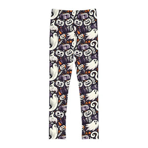 Halloween Youth Full-length Leggings - Spooky Ghosts - Dipaliz