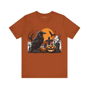 Unisex Jersey Tee - Jack o Lantern Crow Spooky Style - Dipaliz - Autumn / s - T-shirts