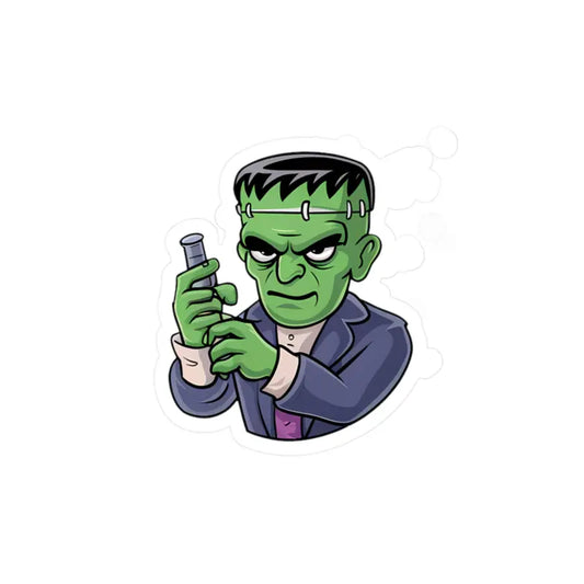 Spooky Frankenstein Halloween Vinyl Decals - Water & Uv Resistant - 3’’ x 4’’ / Kiss-cut / Satin Paper Products