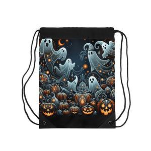 Pumpkins Drawstring Bag with Zipper Pocket Inside - Dipaliz - one Size - Backpacks