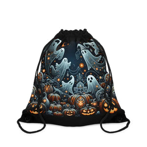 Pumpkins Drawstring Bag with Zipper Pocket Inside - Dipaliz - one Size - Backpacks
