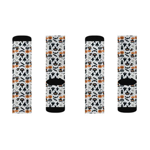 Spooky Sublimation Socks - Ribbed Tube Design - Dipaliz