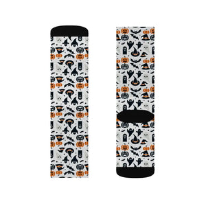 Spooky Sublimation Socks - Ribbed Tube Design - Dipaliz