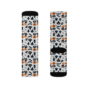 Spooky Sublimation Socks - Ribbed Tube Design - Dipaliz
