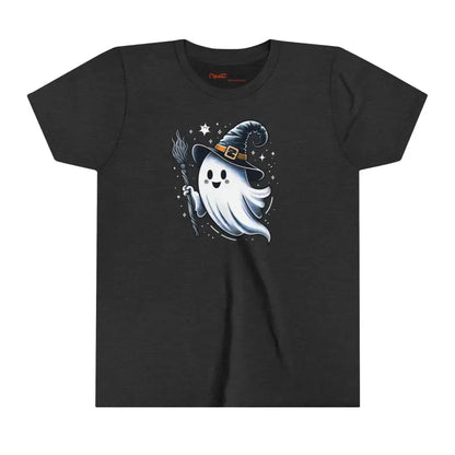 Spooky Halloween Ghost Youth Short Sleeve Tee for Kids - Dark Grey Heather / s Clothes