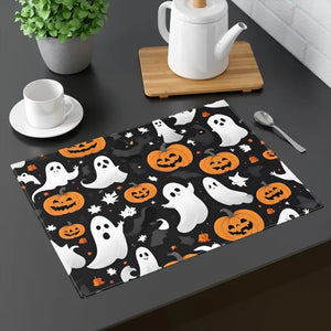 Halloween Jack o Lanterns Placemat - Vibrant Spooky Table Decor - Dipaliz - 18’’ × 14’’ - Placemats