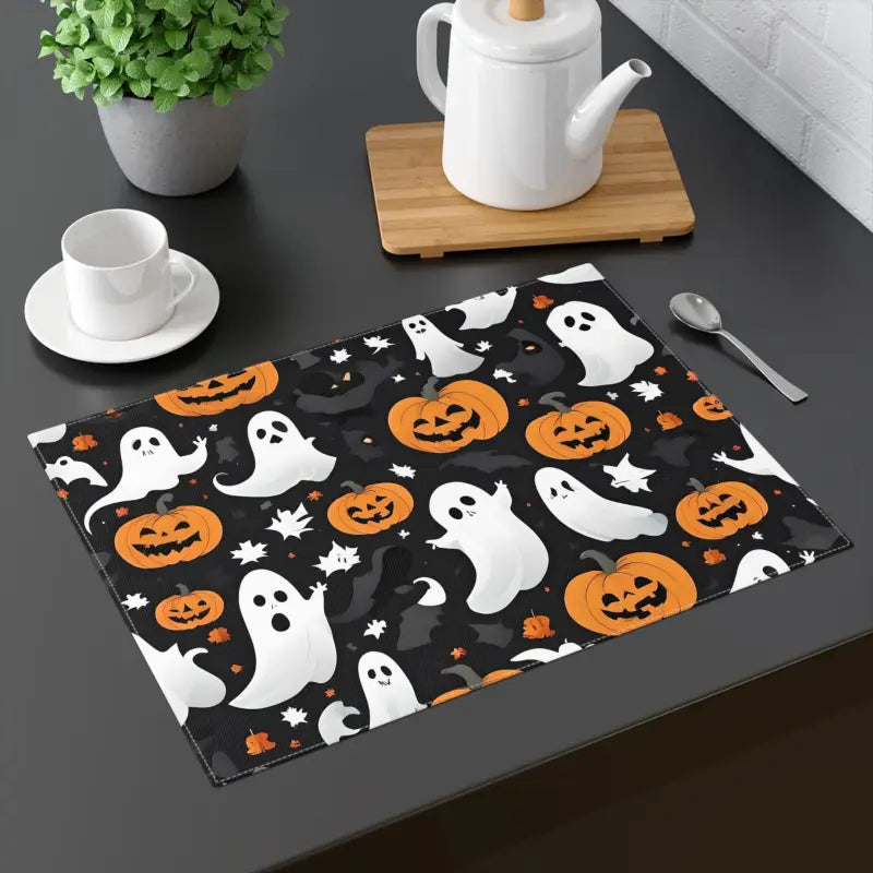 Spooky Halloween Jack o Lanterns Placemats for Festive Fun - 18’’ × 14’’ Home Decor