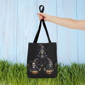 Scary Witches Aop Tote Bag Mystical Black Print Style - Dipaliz - 13’’ × / Bags