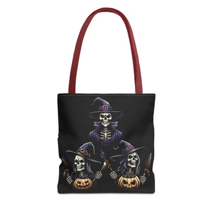 Scary Witches Aop Tote Bag Mystical Black Print Style - Dipaliz - Bags