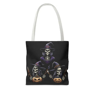 Scary Witches Aop Tote Bag Mystical Black Print Style - Dipaliz - Bags