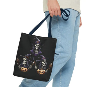 Scary Witches Aop Tote Bag Mystical Black Print Style - Dipaliz - Bags