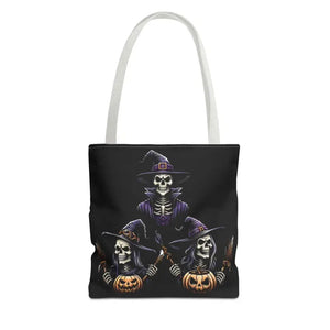Scary Witches Aop Tote Bag Mystical Black Print Style - Dipaliz - Bags