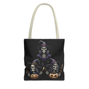Scary Witches Aop Tote Bag Mystical Black Print Style - Dipaliz - Bags