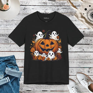 Halloween Unisex Jersey Short Sleeve Tee - Spooky Style - Dipaliz - Solid Black Blend / s - T-shirts