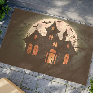 Haunted House Doormat - Tufted Coir Black Backing - Dipaliz - 24’’ x 16’’ - Door Mats