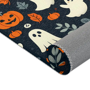Spooky Jack-o-lantern Area Rugs - Polyester Chenille - Dipaliz