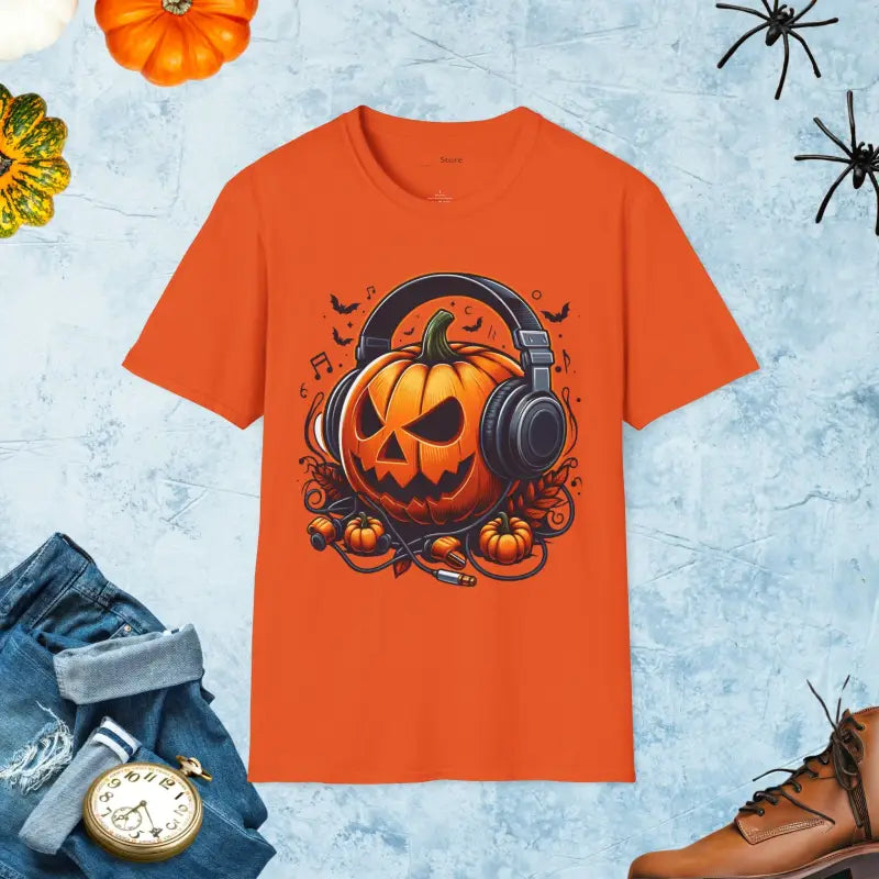 Spooky Jack o Lantern Unisex T-shirt - Trendy Halloween Vibes - Orange / s T-shirt