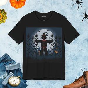 Spooky Scarecrow Unisex Jersey Short Sleeve Tee - Dipaliz - Black / s - T-shirts