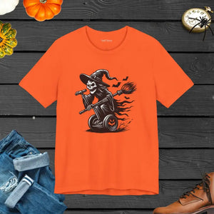Scary Ghost Segway Jersey Short Sleeve Tee - Halloween Fun - Dipaliz - Orange / s - T-shirts