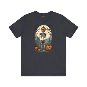 Unisex Jersey Short Sleeve Tee - Playful Skeleton Jack o Lantern - Dipaliz - T-shirts