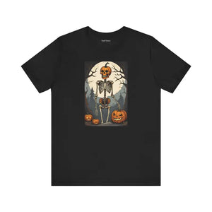 Unisex Jersey Short Sleeve Tee - Playful Skeleton Jack o Lantern - Dipaliz - T-shirts