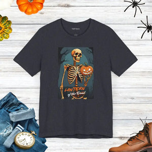 Spooky Season Cool Skeleton Jack o Lantern Unisex Tee - Dipaliz - Heather Navy / s - T-shirts
