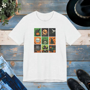 Jersey Short Sleeve Tee Halloween Panel Magic - Dipaliz - Ash / s - T-shirts