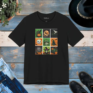 Jersey Short Sleeve Tee Halloween Panel Magic - Dipaliz - Black / s - T-shirts
