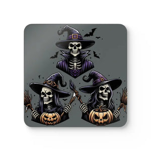 Corkwood Coaster Set - Three Spooky Witches High-gloss Mdf - Dipaliz - Cork / 3.75’’ × / Square - Coasters